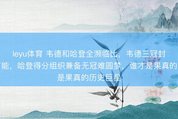 leyu体育 韦德和哈登全濒临比，韦德三冠封神防护万能，哈登得分组织兼备无冠难圆梦，谁才是果真的历史巨星